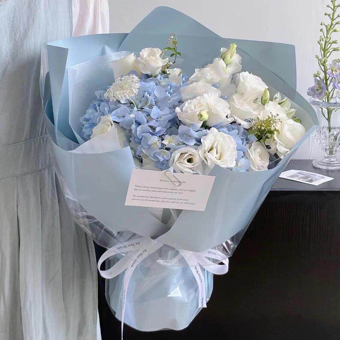 全国绣球混搭玫瑰花束鲜花速递北京上海广州同城生日配送女友花店
