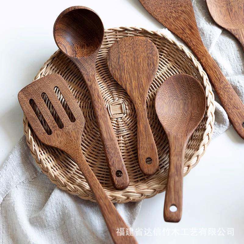 鸡翅木锅铲家用厨房不粘锅专用木质炒菜不伤锅木头铲子小汤勺套装