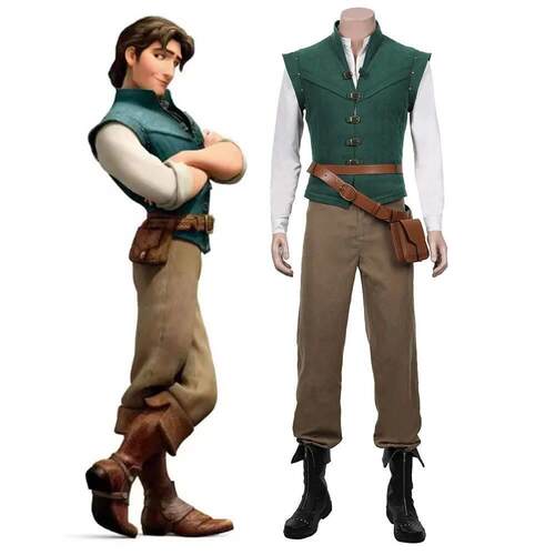 Flynn Rider Tangled Rapunzel Cosplay Costume Adult Carnival