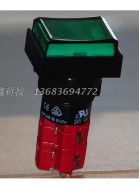 DECA复位按钮双路D16LMT1-2AB台湾进联长方形绿色无锁点动开关