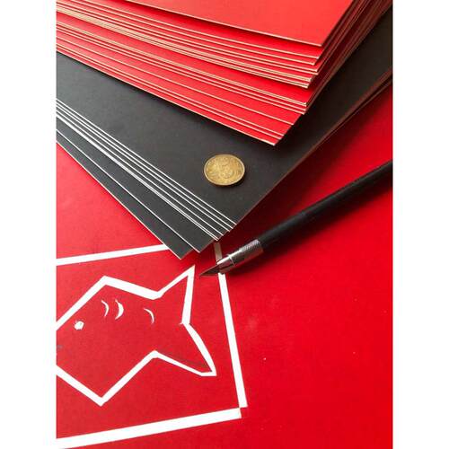 雕刻撕刻画纸板手工DIY黑卡彩色白卡纸画框装裱内衬厚1mm模型卡纸
