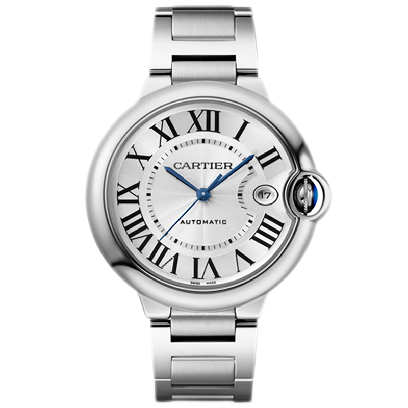 盒证[9.8新]卡地亚蓝气球精钢自动机械手表男WSBB0040