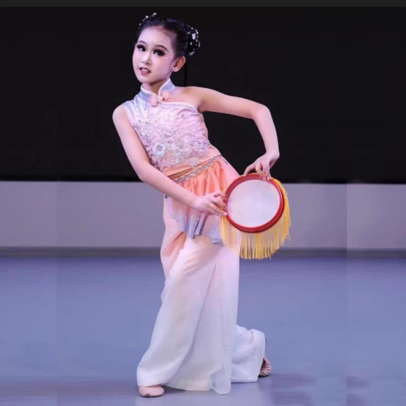正品童钱儿鼓舞春嬉舞蹈服胶州秧民族服装/舞台装