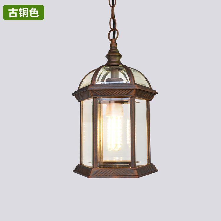 新款直销户外葡萄架凉亭吊灯 阳台小区别墅庭院吊灯 室外防雨水防