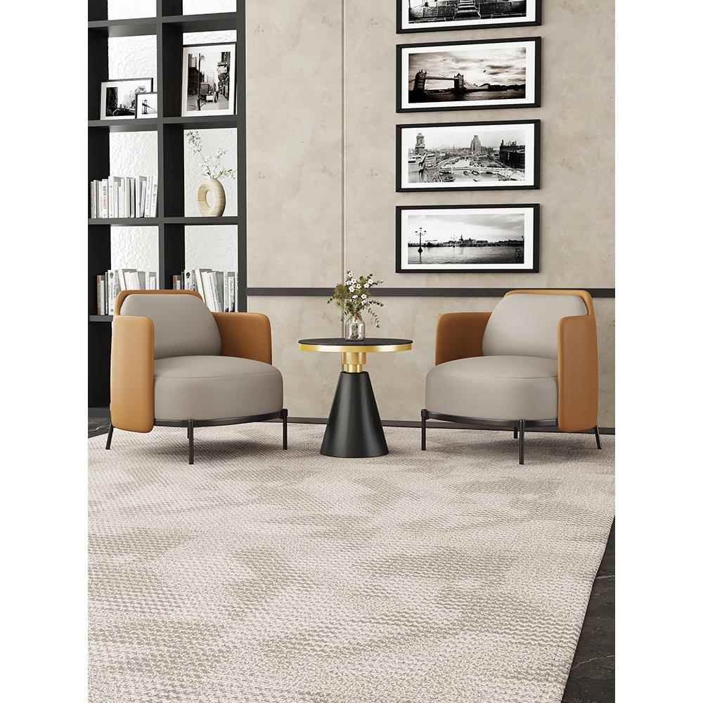 法国酒店大堂商务单椅美容沙龙接待沙发椅现代办公4S展厅洽谈桌椅