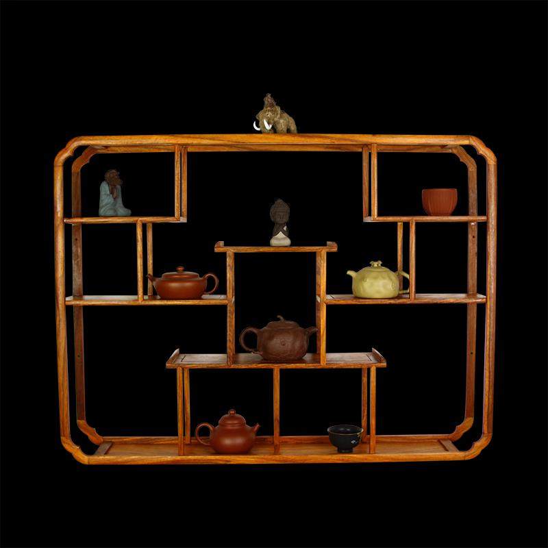 IL红木博古架花梨木实木中式壁挂式多宝阁挂墙茶壶架子摆架置物架,住宅家具,多宝格/博古架,淘宝优惠券,粉丝福利购,淘宝优惠卷
