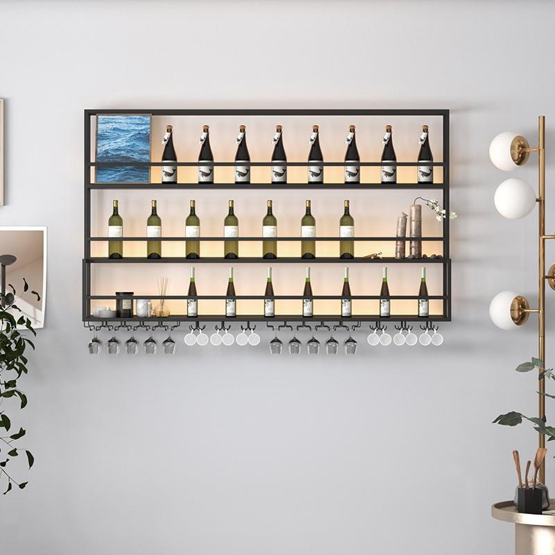 壁挂式酒架酒吧红酒展示架倒挂酒杯架墙上置物架热门酒架酒柜挂墙