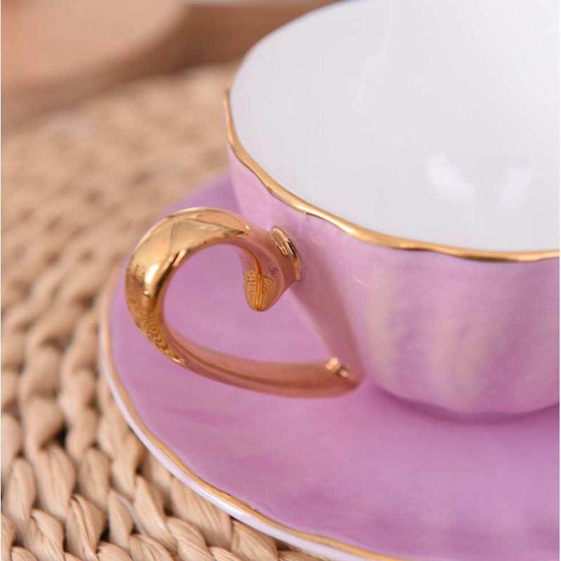 批发家用骨瓷金把色釉南瓜杯碟套装 陶瓷办公室茶水杯子可加底标,餐饮具,咖啡杯,淘宝优惠券,粉丝福利购,淘宝优惠卷