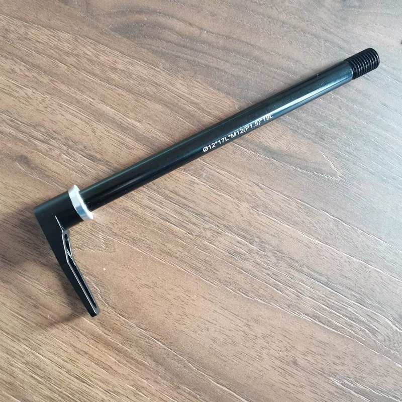 公路车自行车桶轴杆手柄款12*120/165/171MM前轮组前叉花鼓轴锁紧