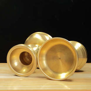 黄铜烛台摆件家用蜡烛台座 供奉铜蜡台坐拉丝封釉一对大号