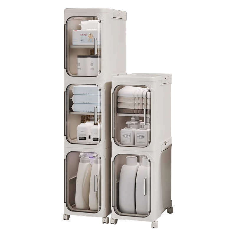 家用夹缝收纳柜分格客厅厨房缝隙多层置物柜卫生间窄储物柜置物架