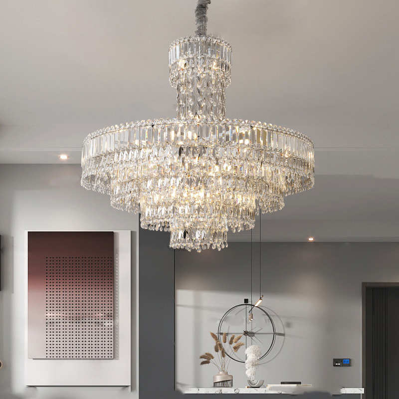 轻奢水晶吊灯客厅后现代港式设计师创意大气酒店别墅卧室灯具餐厅