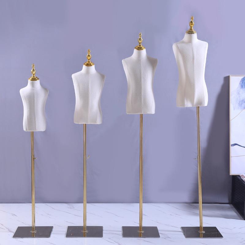 儿童模特道具包布半身人台服装店橱窗展示架童装店小孩带头模特架