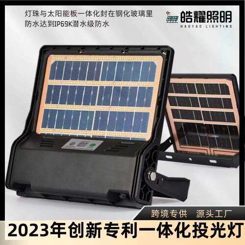 【折扣价】新款双面单晶光伏板太阳能投光灯防水人体感应太阳能一