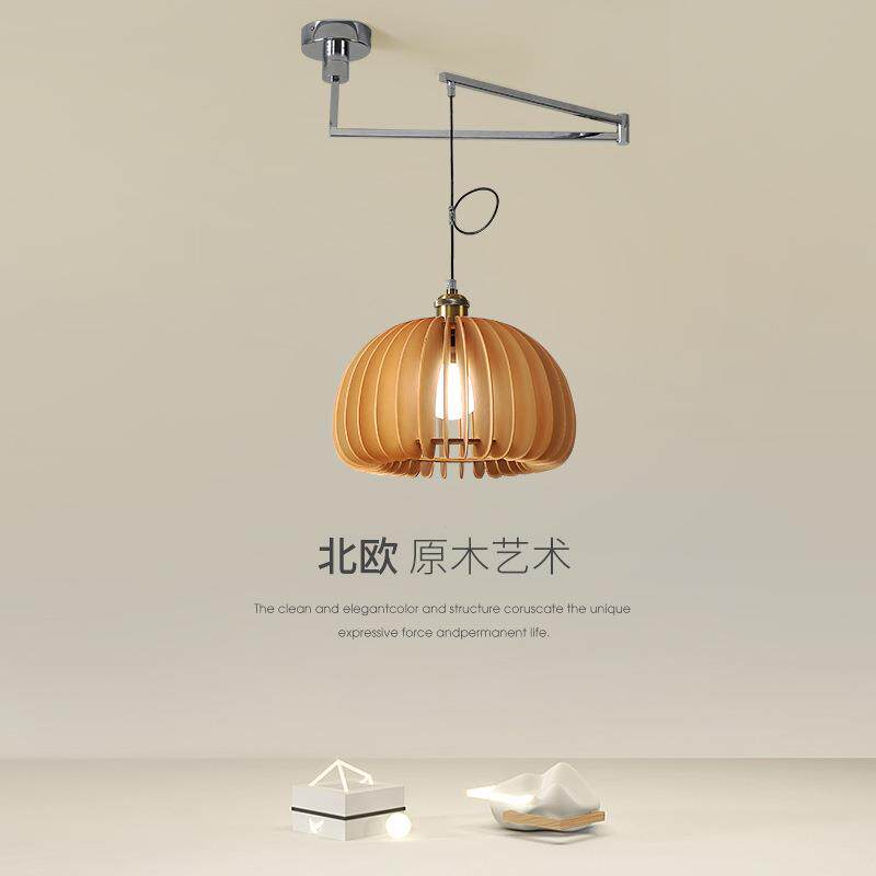 现代创意轻奢南瓜餐厅吊灯民宿书房吧台可摇臂伸缩移位床头卧室灯