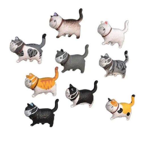 1Pc Cute Mini Fridge Magnets Cartoon Cat 3D Magnetic