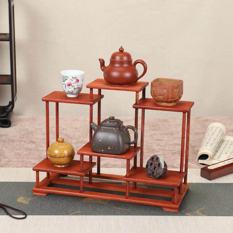 花梨木博古架实木中式小多宝阁紫砂茶壶茶具架子置物架摆件展示架