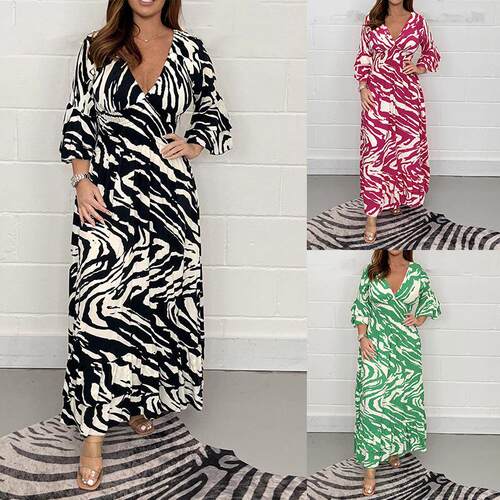 Women's printed women's dress女士印花女装连衣裙