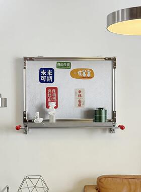 UU创意金属银色可磁吸上翻盖电表箱遮挡装饰画设计师款电闸箱遮挡