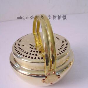 传统结婚庆用品铜火炉新娘陪嫁嫁妆旺夫铜火囱火铳手炉火冲旺盆炉