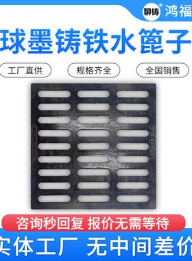 球墨铸铁雨水篦子500x300 轻型铸铁水箅子沟盖板现货 绿化带盖板