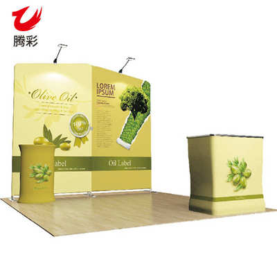 3x3 3x6快幕秀标准展位 展会摊位特装效果图活动背景布置快幕秀