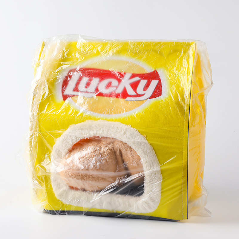 猫窝创意薯片袋猫帐篷窝可折叠四季通用猫睡袋冬季保暖小型犬狗窝