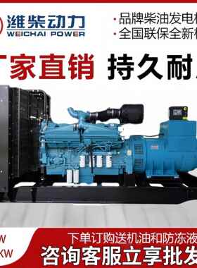 潍柴300KW发电机400KVA消防工地备用Weichai300高原矿山380V三相
