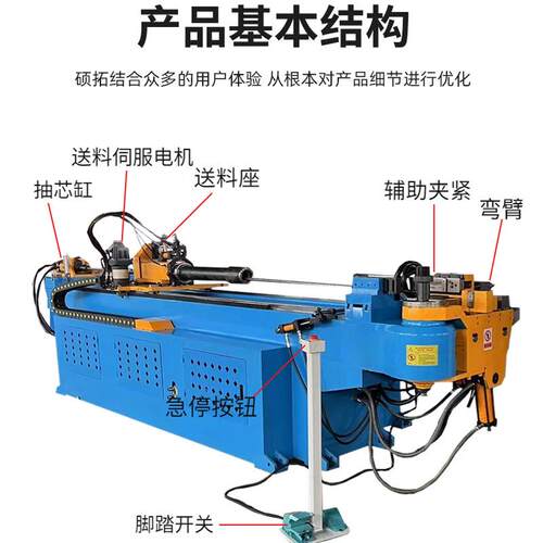厂家供应38型全自动弯管机数控液压弯管机设备折弯机现货铝型材