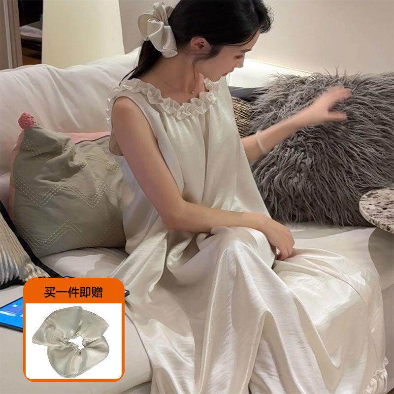 〈月光舒华〉带胸垫睡裙可外穿独特绝美睡衣女氛围感2025新款夏季