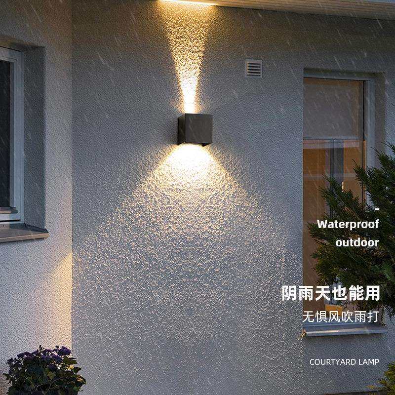 户外壁灯防水北欧led外墙壁灯阳台别墅庭院灯上下照发光床头壁灯