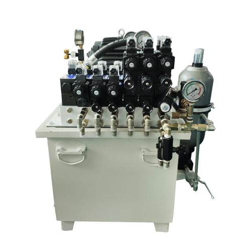 系三合一料送机DF-5.5KW多位液压站液油箱100L蓄能器DC24V压统厂