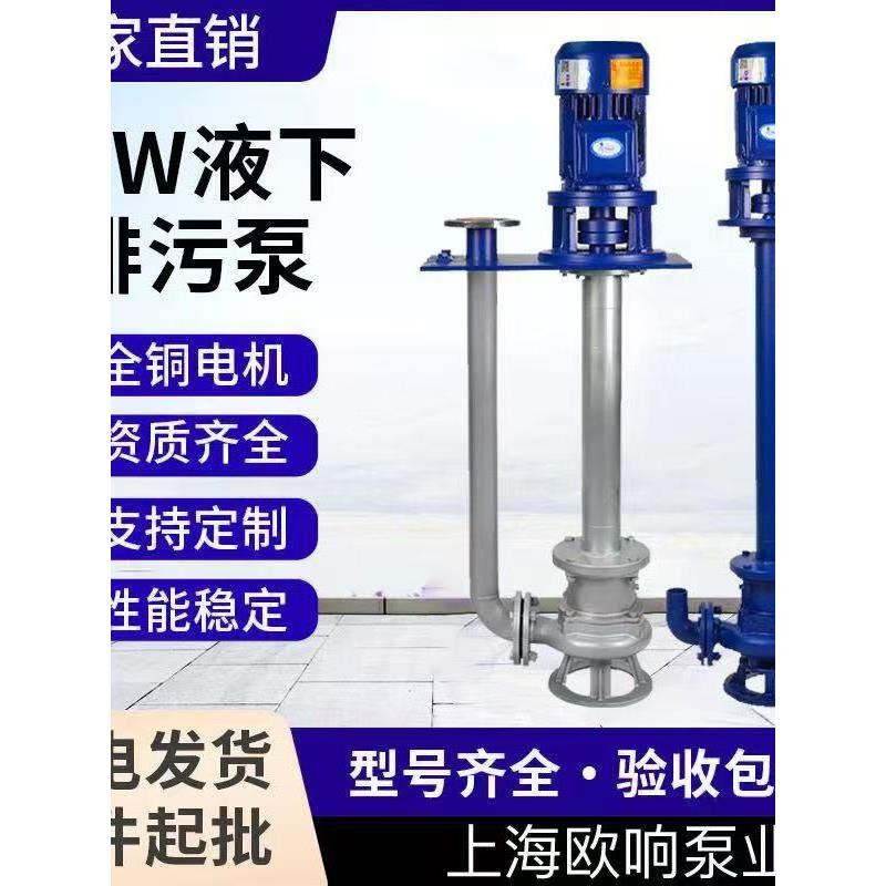 YW液下排污泵不锈钢防爆单双管立式长轴干式耐腐蚀污水污泥提升泵