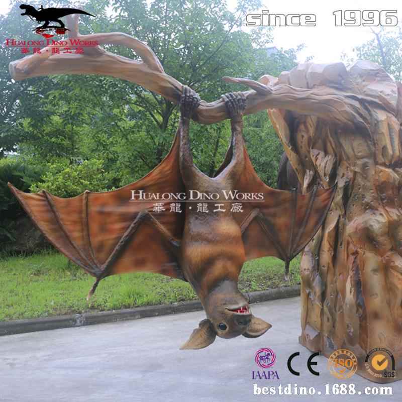 动物模型仿真动物枯树倒挂蝙蝠直销户外主题乐园人气打卡摆件
