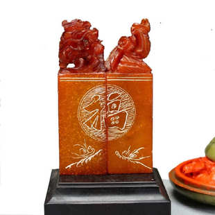 寿山石十二生肖仿古印章12生肖印章篆刻石料批发青田石巴林石印章