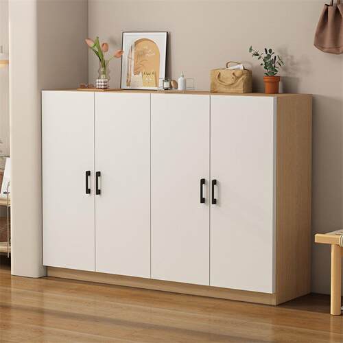 鞋柜家用门口室内新款2025新款入户玄关柜阳台简易多层实木色鞋架