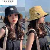 渔夫帽子女春夏季 韩版 防晒遮阳帽日系小沿百搭双面戴太阳帽盆帽z