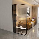 入户对门物客厅玄关柜花架隔置架进门玻璃轻奢现断代沙发DWL正边