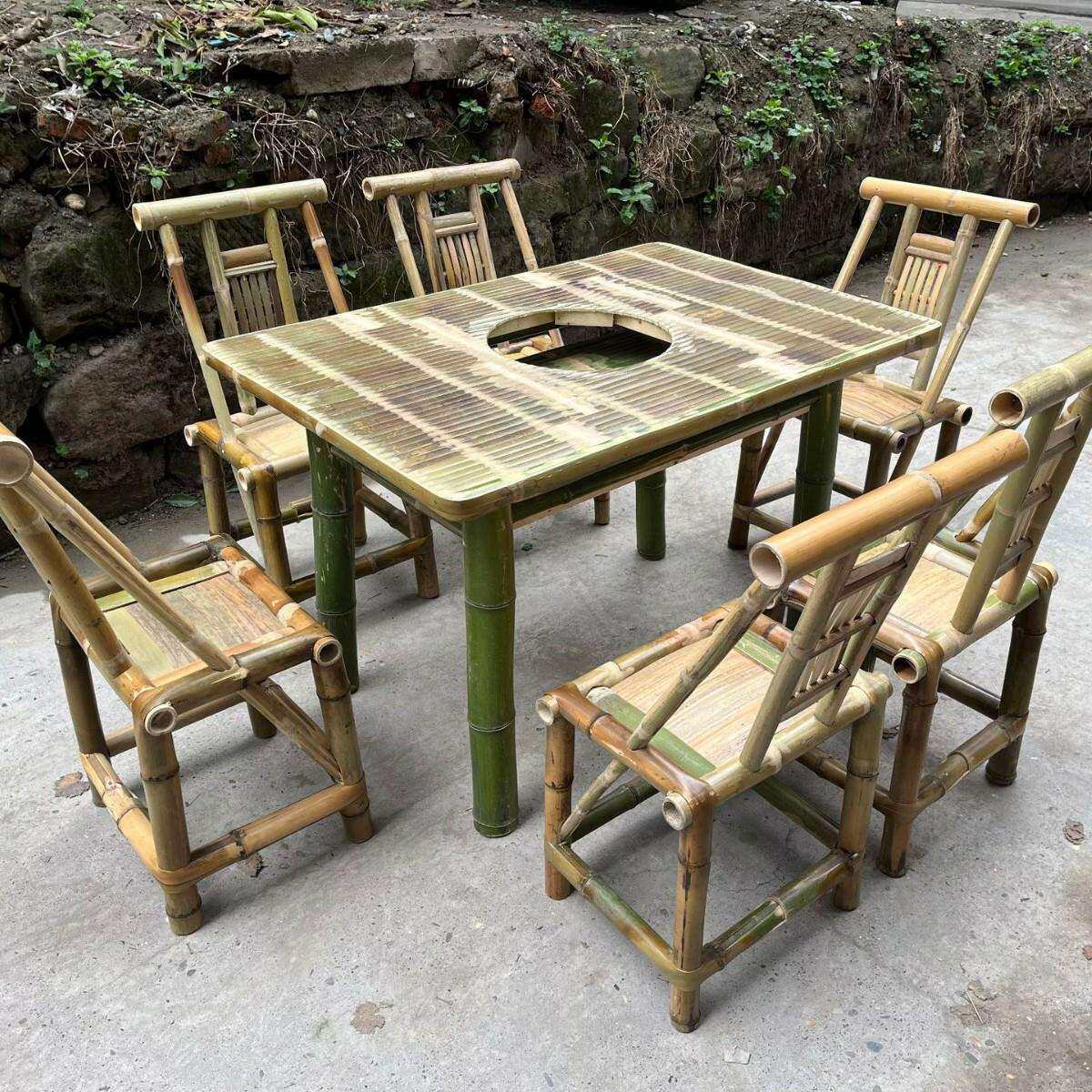 竹编椅子靠背竹椅子古风摄影椅茶室餐椅家用传统中式手工椅竹凳子