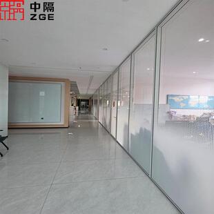 室内铝框智能调光玻璃隔断墙办公室私密空间方案
