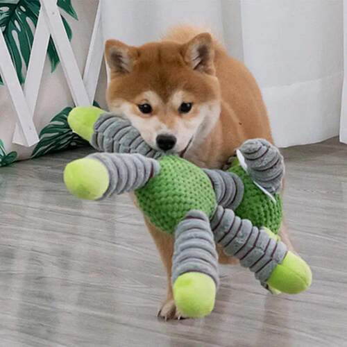 Indestructible Large Dog Sound Squeaky Toys Animals Shape Pe