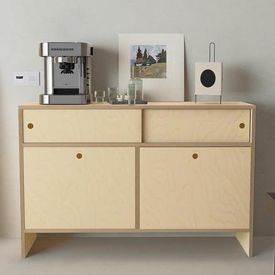 实木桦木海洋板餐边柜家用客厅中古咖啡柜收纳斗柜入户落地玄关柜