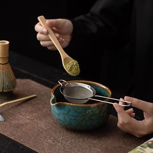 流嘴窑变抹茶八件套陶瓷茶具套组茶筅立抹茶碗粉筛过滤茶刷百本立