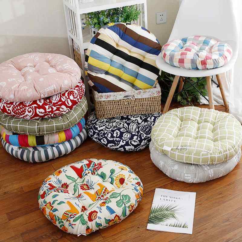 纯棉老粗布圆形加厚坐垫办公室椅子靠垫汽车榻榻米透气飘窗藤椅垫,居家布艺,椅垫,淘宝优惠券,粉丝福利购,淘宝优惠卷
