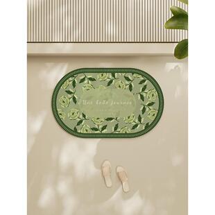 简约风浴室吸水地垫可擦免洗防滑硅藻泥脚垫卫生间厕所门口门垫子