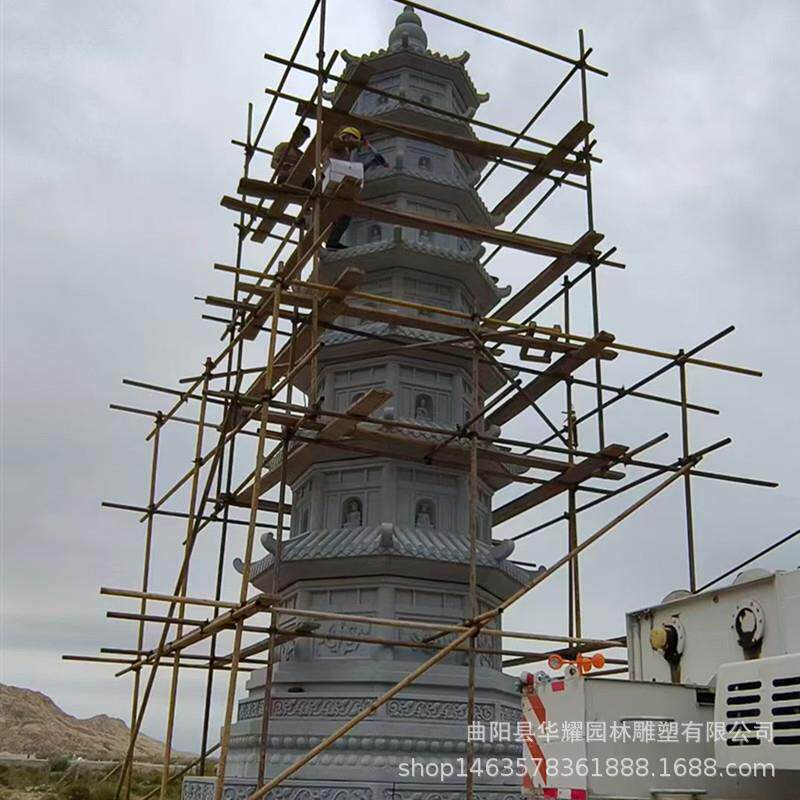 石雕佛塔广场石塔仿古舍利塔七八宝如来力士层塔玲珑塔文昌菩提塔