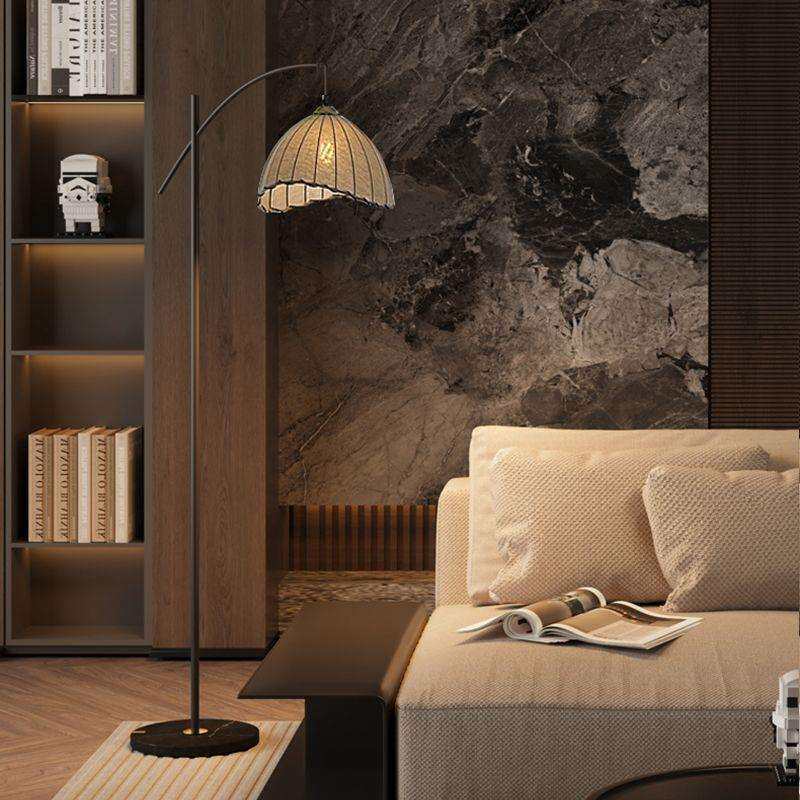 落地灯现代简约客厅沙发旁立式装饰台灯中古风卧室书房床头氛围灯