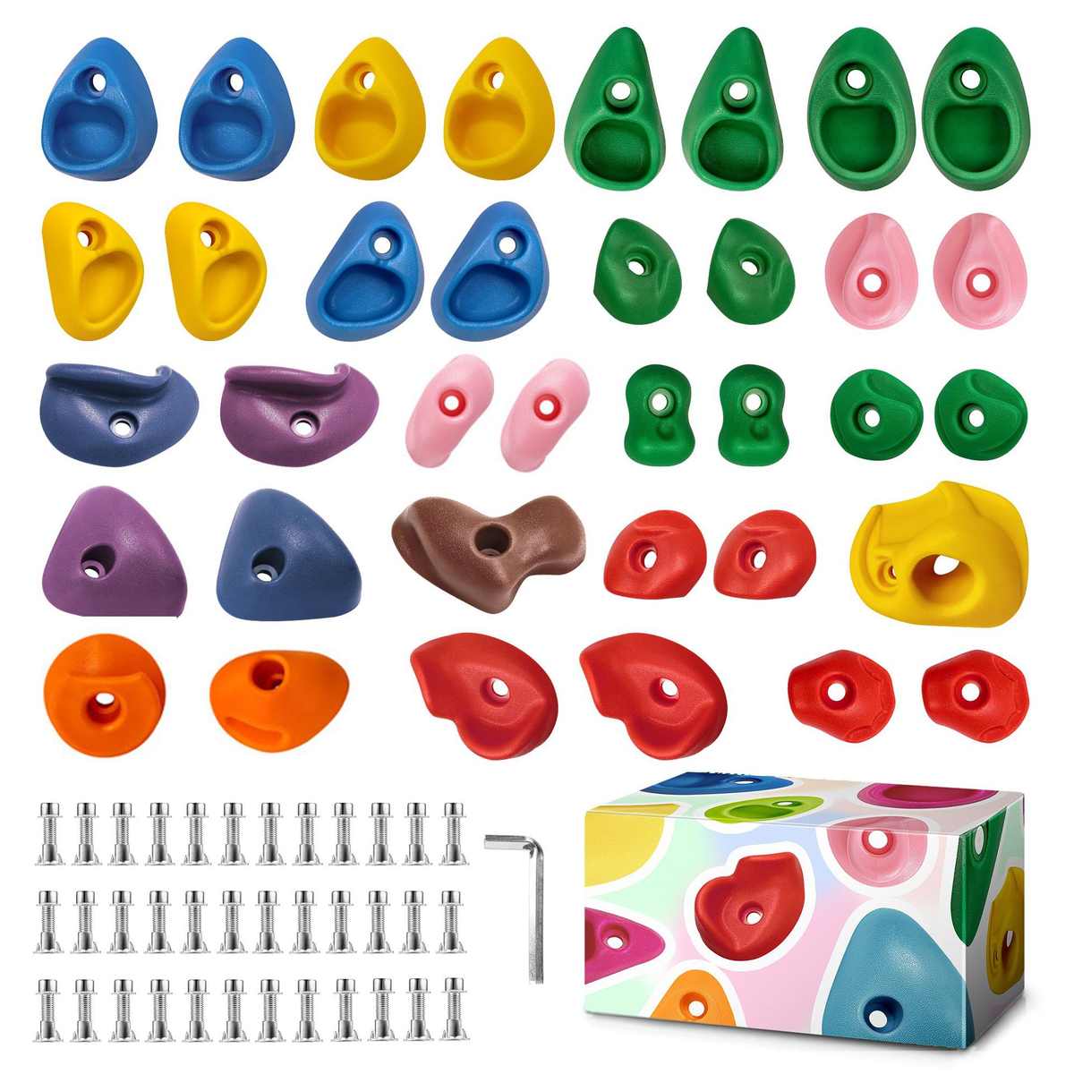 儿童攀岩石户外运动攀岩点室内攀爬墙家用攀爬石套装抓手防滑耐磨