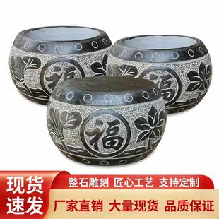 青石柱墩石底座石墩子门口柱脚石空心柱皮石圆墩垫基石柱顶石庭院