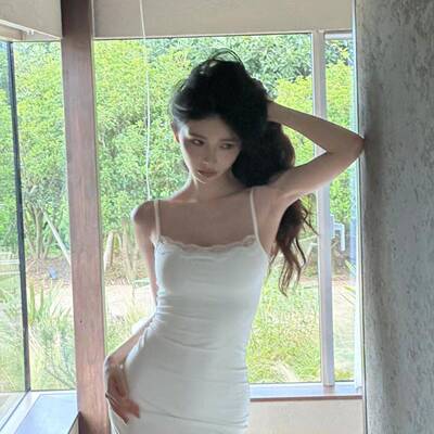 NGMC STUDIO卡戴珊skims吊带洋装蕾丝辣妹御姐性感紧身包臀短裙